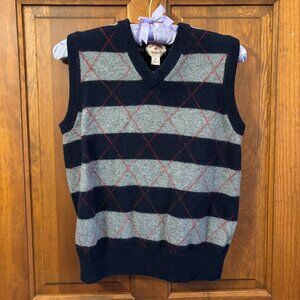 Brooks Brothers Y2K 100% Lambs Wool Argyle Sweater Vest